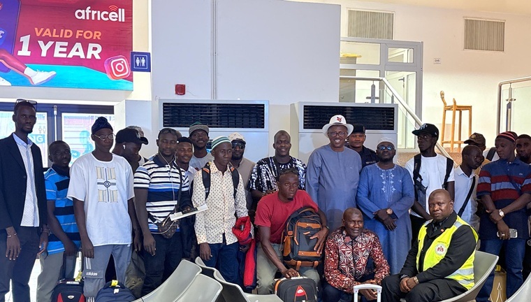 Farewell for the Gambia Migrants to Spain.